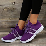 New Breathable Walking Sneakers for Women Mesh Knitted Slip On Running Shoes Woman Lightweight Non Slip Tennis Shoes