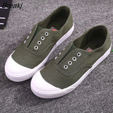 Shoes Summer New Fashion Women's Canvas Shoes Casual Flats Solid Color Classic Breathable Female Simple Shoes