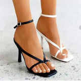 Breakj Heel Toe With Sandals Plus Size 43 Trend Square High Heels Laded Sandals Women's