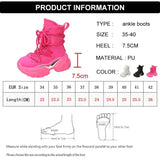 White Chunky Platform Motorcycle Boots Woman Thick Bottom Punk Gothic Shoes Woman 2023 Fashion Lace Up Ankle