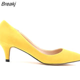 New SIMPLE Women Pumps Party Shoes VELVET High Heels Woman Comfortable Low