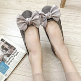 Women Boat Shoes Loafers Bow Casual Shoes Woman Flats Slip on Flat Shoes Candy Color Breathable shoes Espadrilles Big Size