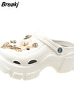Charms Clog Shoes High Quality Summer Sandals for Girls Outdoor Women Slippers Thick Sole 2023 High