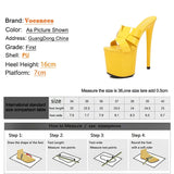 Stage Sandals Summer Model Extreme High Heels 16CM Women Thick Platform Slippers Europe And America Strip Show