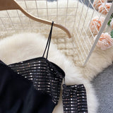 One Shoulder Strap Sequins Long Sleeve Bodycon Mini Dress Women Fashion Streetwear Drawstring Ruched Party Club