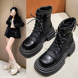 Breakj New Handsome Small Thick Bottom Casual Black British Style Ankle