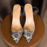 Women Pumps 2023 Transparent High Heels Sexy Pointed Toe Slip-on Wedding Party Brand Fashion Shoes for Lady Thin