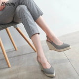 Shoes Women Wedges Sandals Retro Ethnic Women Sandals Comfortable Young Ladies Shoes Wedge Heels 10cm