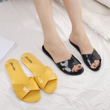 36-41 Women's Sandals Slippers Summer Zapatos Mujer Flat Shoes Mules 6 Female Peep Toe Soft Bottom Non-Slip