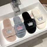 2023 Womens Fur Slipper Winter Shoes Big Size Home Autumn Plush Indoor Warm Fluffy Shoe Ladies Comfortable Slippers