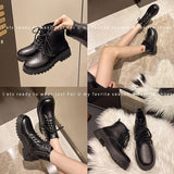 Breakj Black Handsome Martin Boots In Autumn