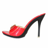 Color Slippers Women Shoes Sexy Patent Leather High Heel 10.5CM Pointed Toe Sandals Shoes Women 2023 Female Wedding