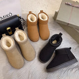 Breakj Shoes Large Winter New Flat Bottom Short Northeastern Cotton Shoes Men Plus Velvet Thick To Keep The Snow Boots