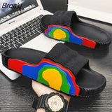 Slippers Women Thick Platform Slippers Mute EVA Soft Indoor Home Slides Non-slip Summer Beach Sandals Men Bath