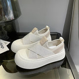 Women Shoes Vulcanized Zapatillas Mujer Knitted Sneakers Women New Flat Shoes Vulcanize Shoes Casual Chaussure