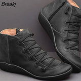 New Women Natrual Leather Casual Ankle Boots Comfortable Quality Soft Handmade Flat Shoe Blue Black Work Boots