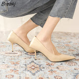 shoes Women Fashion Office Basic High Heels Work Lady Shoes Black Pink Green Thin Heels Brand Point