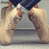 Men's Casual British Short Boots Autumn New Breathable Men's Boots Fashion Workwear High Help Men Military Boots