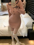 Bodycon Dress Woman Elegant Black Y2k Mini Dress Casual Kawaii One Piece Dress Korean Fashion Slim Clothing 2023