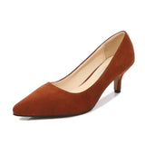High Heels Women Pointed Shallow Slip-on Single Shoes Fashion Oversize Shoes Autumn Women Thin Heel Work Shoes