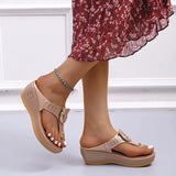 Women New Summer Sandals Open Toe Beach Shoes Flip Flops Wedges Comfortable Slippers Cute Sandals Plu Size 35~43 Chaussure