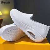 Shoes Women Rocking Wedge Ladies Sneakers Platform Loafers Cushion Female Footwear Chunky Plus Size Height
