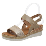 Print Wedge Sandles for Women 2023 Summer Plus Size Platform Sandals Woman Lightweight Non Slip Beach Sandalias De