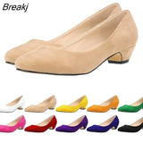 Women Pumps Nude Shallow Mouth Female Shoes Fashion Office Work Wedding Party Shoes Ladies Low High Heels