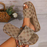 2024Women's Summer New Classic Solid Color Thick-soled Non-slip Sandals Daily Comfortable Shallow Holiday Party Beach