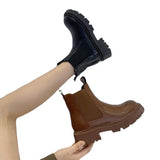 Autumn Winter Boots Women 2023 Platform Brown Black Ankle Boots for Women Retro Shoes Fur Short Chunky Punk