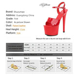 Dance Model Shoes Women Catwalk Shoes Sandals 9 13 15 17 20 CM Sexy High Heels Platform Sandals Girls Shoe Party