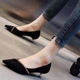 for Women 2023 with Crystals Ladies Summer Footwear Diamond Rhinestone Stilito Green Low Heel Elegant Pointed Toe