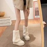 Breakj Artificial Short Wool Suede Boots Boots Thick Heel Bottom A Rubber Snow Boots Heel