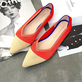 JIU MOUNTAIN 2021 Women's Shoes Autumn Single Shoes Fashion Knitted Pointed Shoes Flat Bottom Comfortable Plus Size