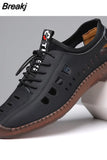 Summer Men's Casual Sandals Fashion Hollow Out Breathable Shoes Flat Business Soft Bottom Sneakers Sandalias