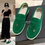 Spring Women's Casual Shoes Autumn Women Suede Leather Slip on Flat Shoes Comfortable Loafers Women Moccasins Walking