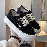 for Women 2023 Spring Women White Casual Shoes Breathable Flats Fashion Soft Lace-up Women Sneakers Zapatos De