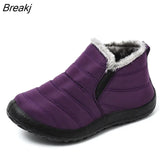 Boots Womens Winter Shoes 2022 Slip Women Ankle Booties Solid Warm Fur Outdoor shoesComfortable Footwearsshoes women
