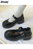 Women's Shoes Platform Casual Female Sneakers Oxfords Round Toe British Style Clogs Leather On Heels Summer Preppy Cotton