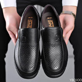 Shoes Genuine Leather Casual Shoes For Men Flat Platform Walking Shoes Outdoor Footwear Loafers Breathable