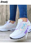 Sneakers Spring and Autumn New Lace Up Wedge Platform Shoes 2023 Outdoor Fashion Air Cushion Casual
