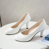 Summer Classics Round Toe Women's Pumps Comfortable Shallow Office Ladies Shoes Solid Platform Female
