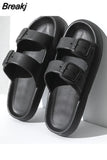 Bathroom Slippers Summer Indoor Eva Slides Home Sandals Slippers Men Women Non-Slip Household Family Bath Shoes