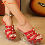 High Heeled Women Sandals 2023 European Style Sexy Nightclub Queen High Heel Crystal Pump Solid Color Lady Sandals