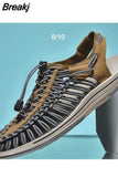 Sandals Men Size 35-47 High Quality Handmade Mens Shoes Summer Soft Non-slip Gladiator Sandals Hiking Beach Platform