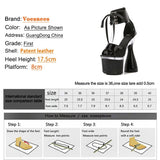 Super High Heel 17.5CM Round Heels Pole Dance Shoes Summer Modern Sexy Stripper Nightclub Ankle Strap Sandals For