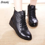 Shoes Women Winter Warm Fur Ankle Boots Genuine Leather Boots Women Casual Shoes Female Boots Woman 2022