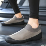 Men Shoes Sneakers Breathable Mesh Men Casual Shoes Plus Size Lightweight Sneakers Sock Shoes Slip On Flats Soft Walking