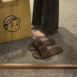 Flat Slippers In The Summer Of 2024 Women Wear Flip-Flops, Flat Heels, Pregnant Women's Comfortable And Fashionable Square-Toe