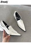 Shoes Female Footwear Casual Sneaker Clogs Platform Pointed Toe Autumn Patent Leather Ballet Flats 2023 New Comfortable